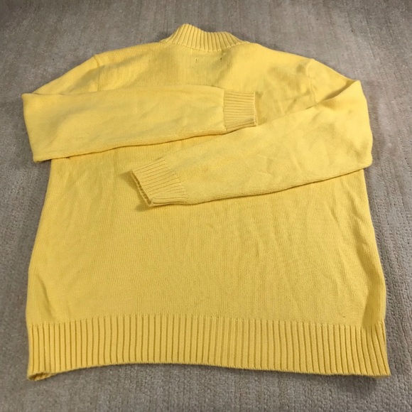 Polo Ralph Lauren Men's XL Cotton Quarter-Zip Pullover Yellow Sweater EXC COND!! - Picture 2 of 3